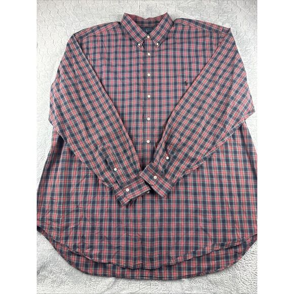 Ralph Lauren‎ Classic Fit Long Sleeve Plaid Button Down Shirt Men's Size 3XLT - Picture 1 of 9